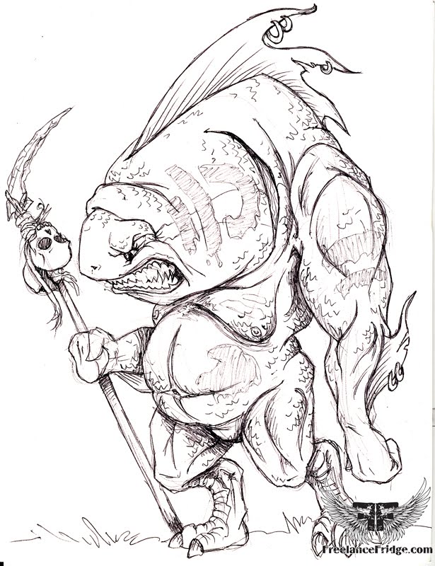 Here's a fishlike warrior creature Posted by James Koenig Freelance 
