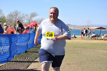 Seth crossing the finish line!