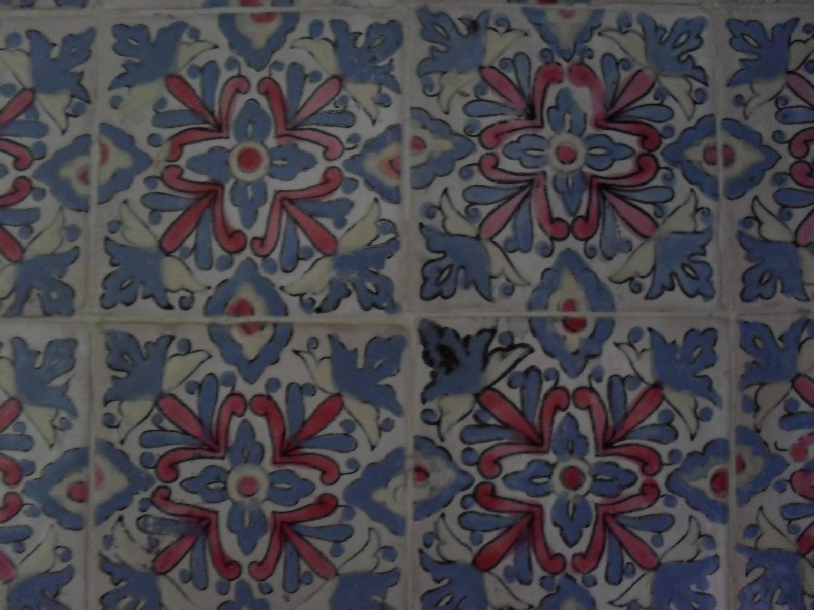 brightly coloured sunflowers: Tunisian tiles
