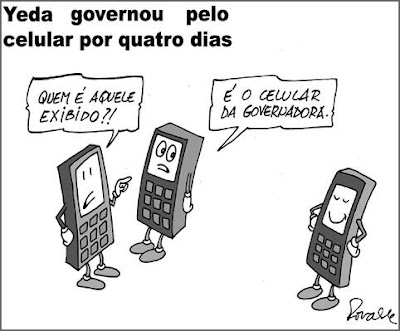 Palavras, um blog de humor, notícias e dicas Palavras, Governar por telefone, charge