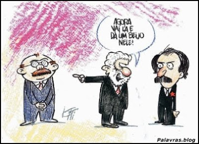 Palavras, humor, charge Lula, Mercadante e Sarney, Charge
