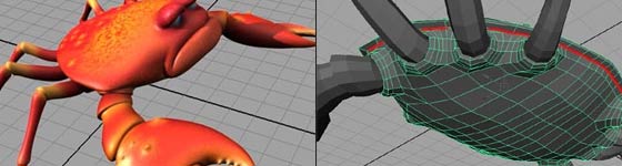 Crab UV mapping - Maya