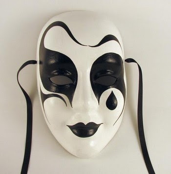 Máscara Veneciana, Máscara de Mujer, Jolly Velvet, hecha a mano en papel  maché -  España