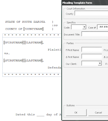word macro template