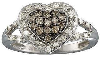 Diamond Heart Ring in Sterling Silver Diamond Heart Ring in Sterling Silver