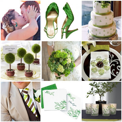 Green and Chocolate Brown wedding ideas