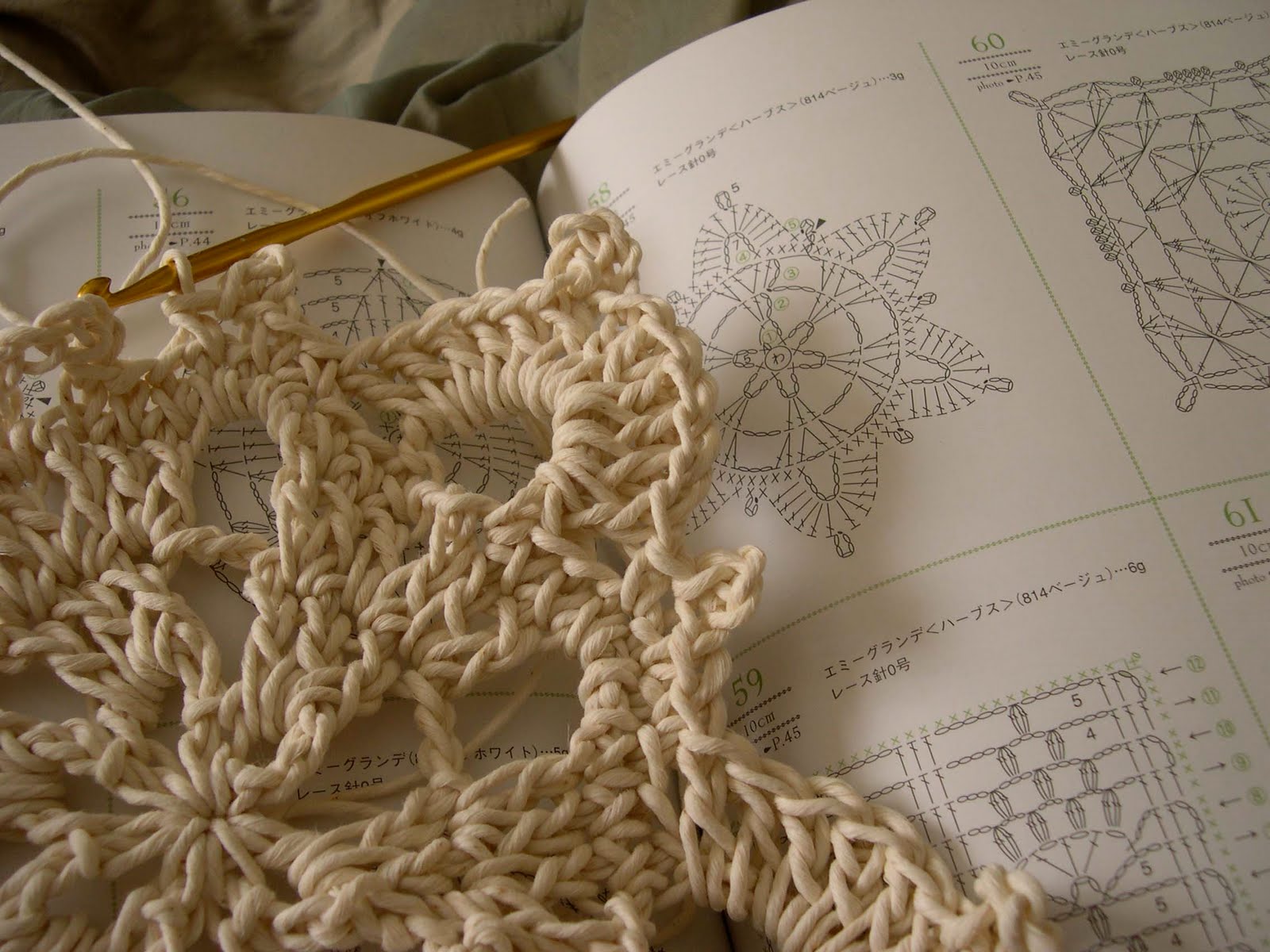  yoonieathome Crocheting With Cotton Twine