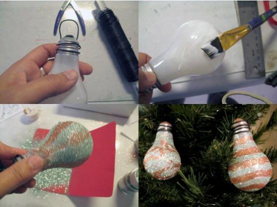 decoracao em lampadas:Bellart Atelier: Enfeites de Natal em artesanato reciclado decoracao em lampadas:Bellart Atelier: Enfeites de Natal em artesanato reciclado