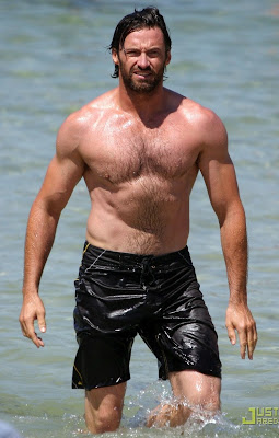 Shirtless Actors and Models: Hugh Jackman Shirtless and Naughty (Half