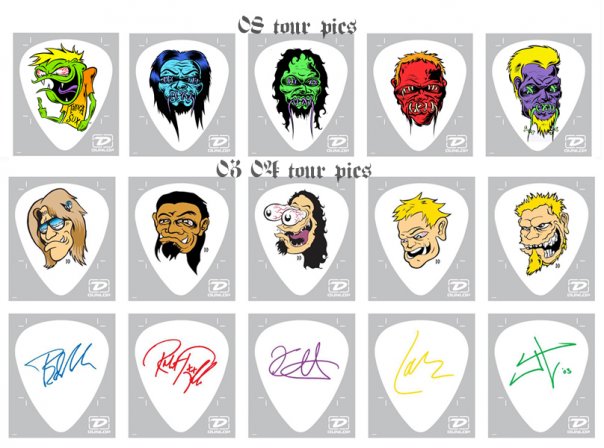 metallica 2003 2004 2008 dirty donny guitar picks