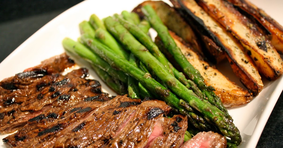 Have Her Over For Dinner Grilled Skirt Steak and Asparagus with Oven