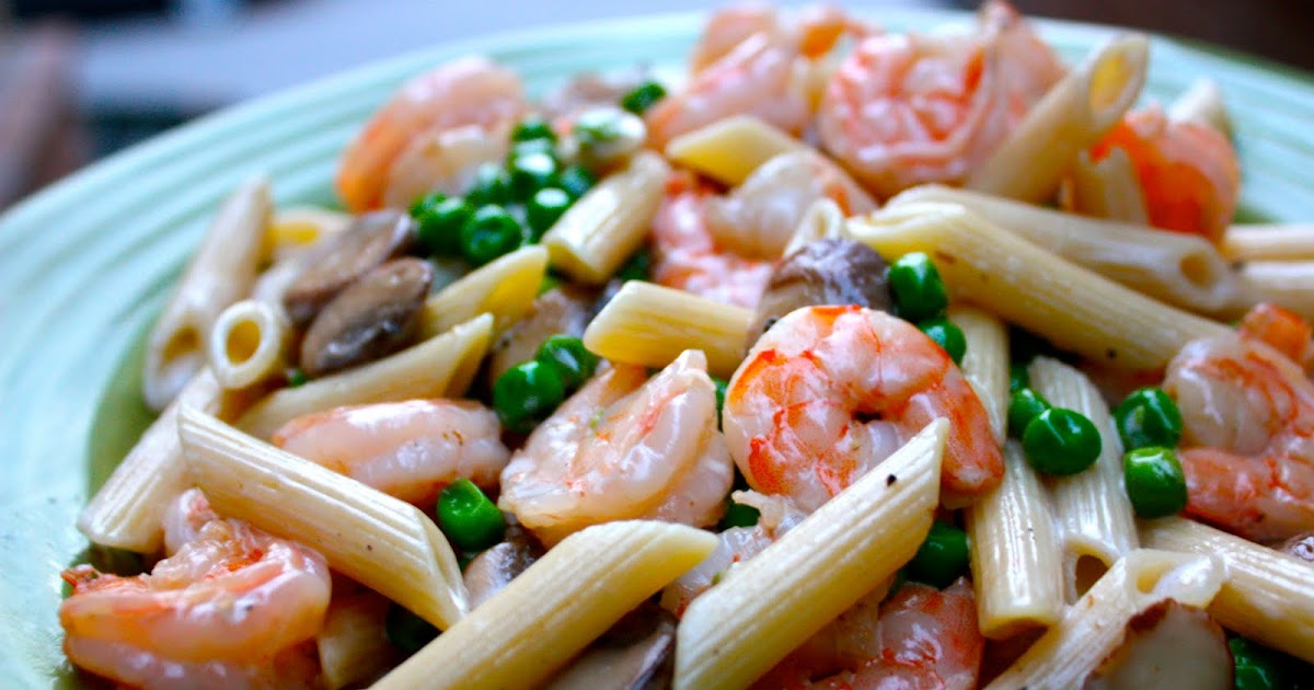 Have Her Over For Dinner: Sautéed Shrimp, Mushrooms, and Peas over