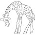 Desenho de girafa para colorir. Animais, desenho para colorir e imprimir