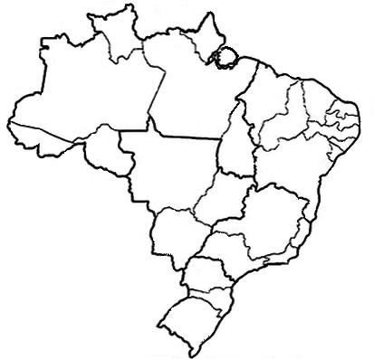 Para colorir, mapa do Brasil - Desenhos Para Colorir