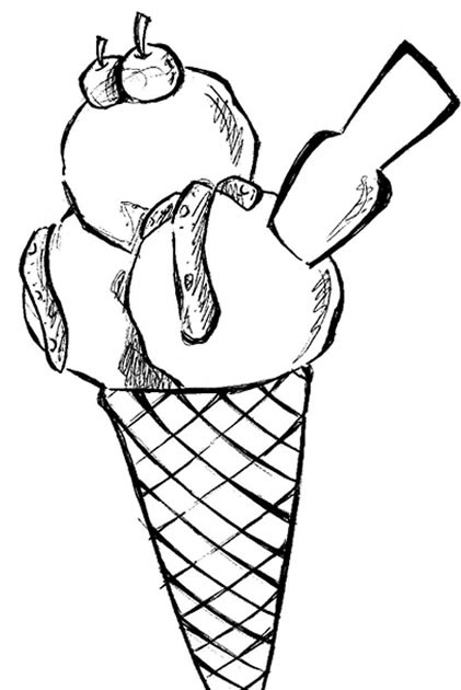 desenhos para colorir pintar desenhos sorvete