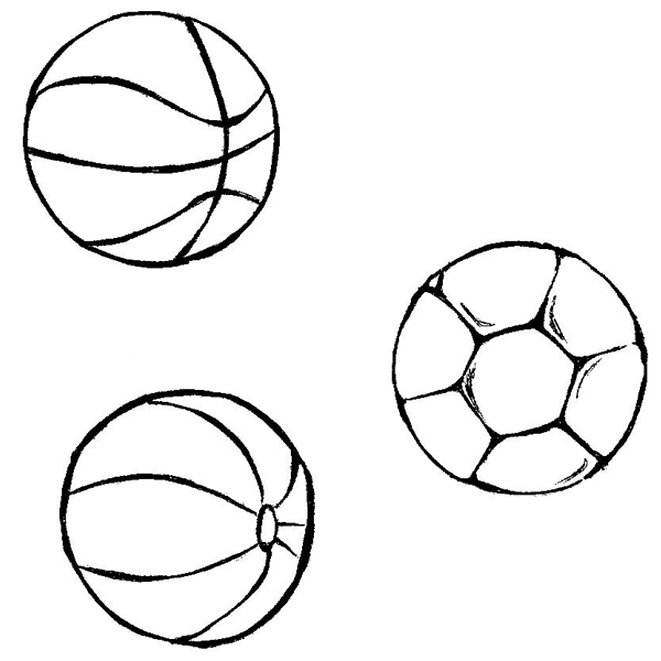 Bola de basquete para colorir - Imprimir Desenhos