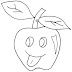 Maçã, desenhos para colorir de frutas maçã e para panos de prato