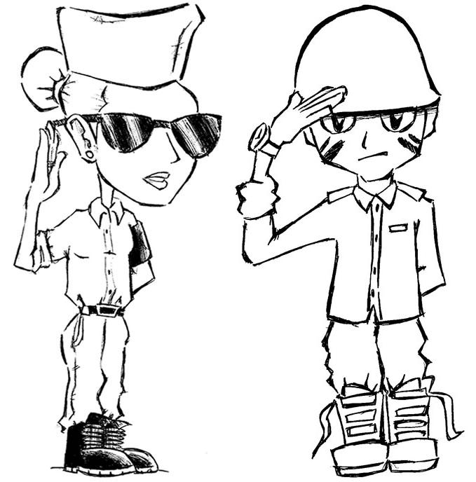 desenho soldados colorir e pintar desenhos para colorir