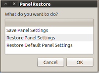 Restore panel on ubuntu