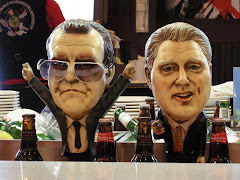 All the presidents men respectfully placed amongst the beer at TGIF Korea!