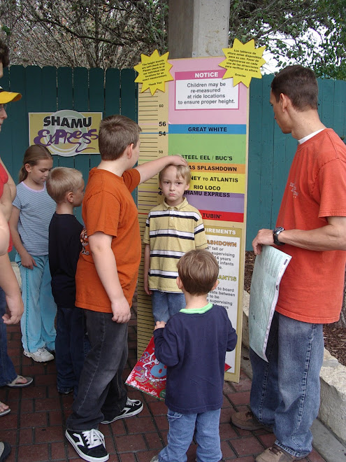 The kids all checked to see what rides they were tall enough to get on