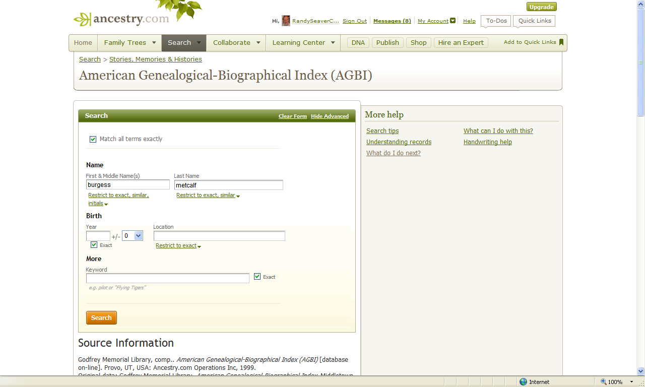 match using date of birth