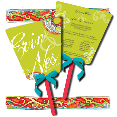 Wedding Fans Programs on Wedding Program