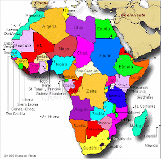 cristian en clase de lengua: El continente africano
