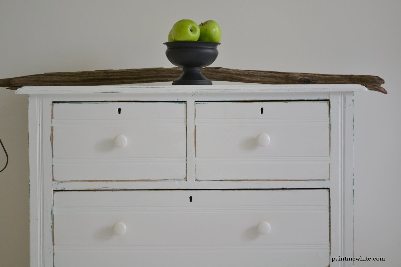 Pine Drawer Makeover Paint Me White