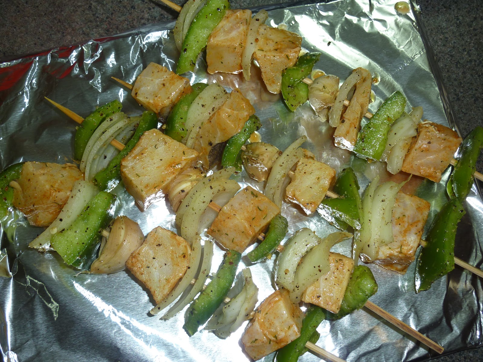 Aaha Oho Grilled Halibut Kebabs