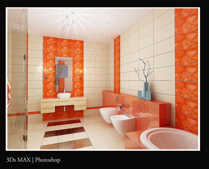 Bathroom floor tile