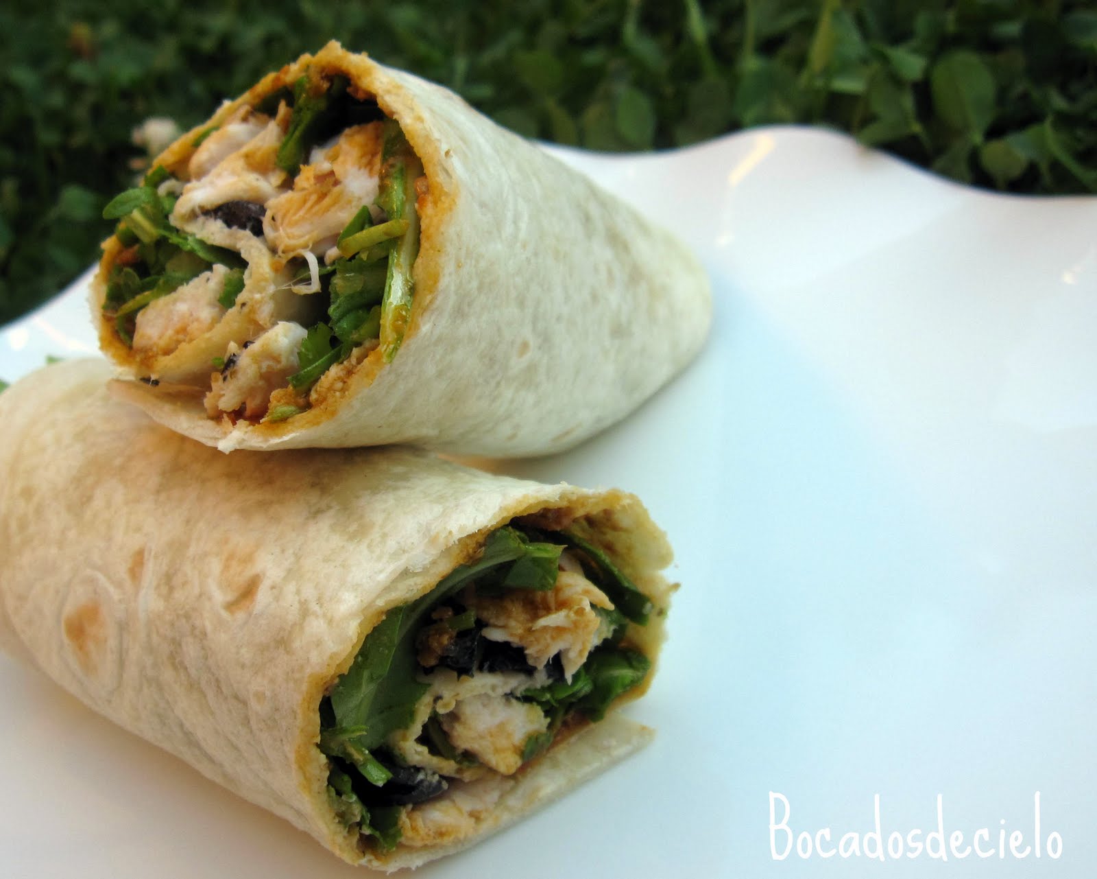 Wraps de pollo y pesto rojo