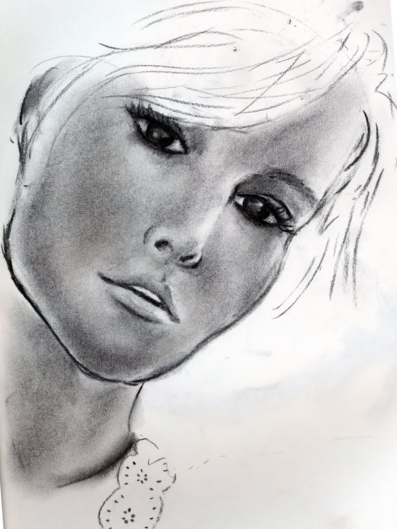 Charcoal Sketches Flowers