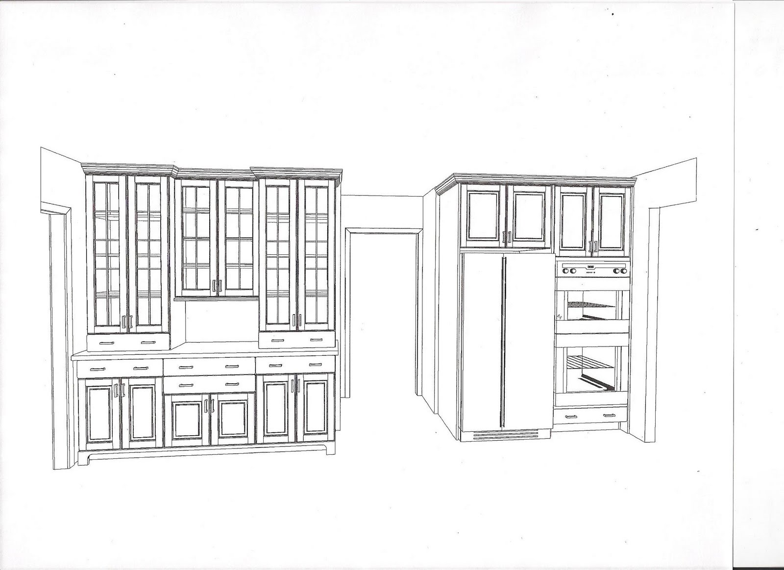 Corner kitchen sink cabinet Kitchen CabiElevation Drawings