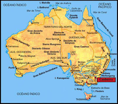 mapa da austrlia australia map
