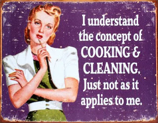 vintage sign says I understand the concept of housework, just not as it applies to me