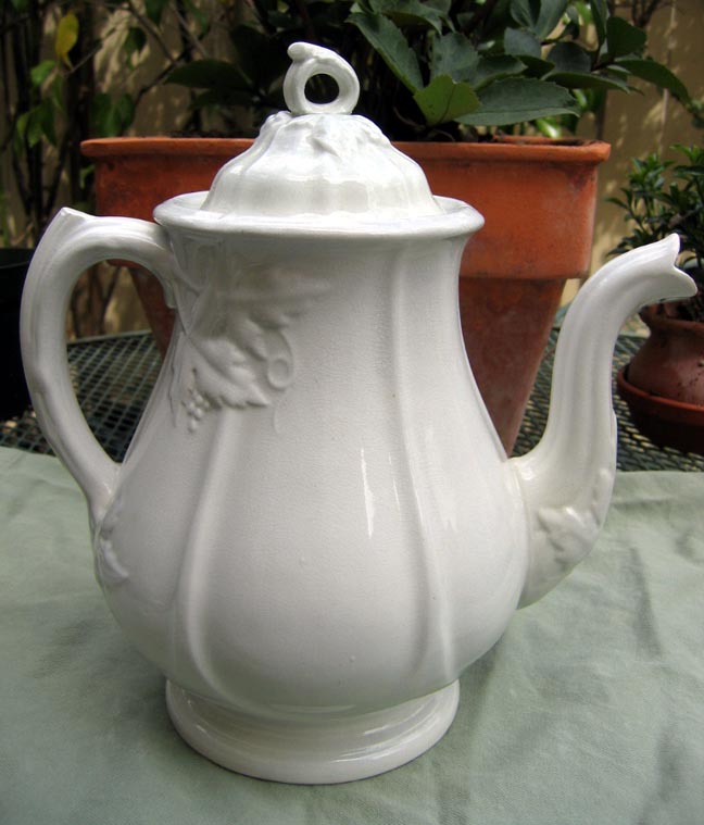 Holly Lane Antiques Early English White Ironstone Teapots