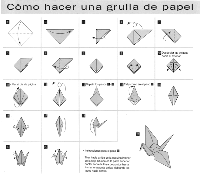 grulla de papel (origami)