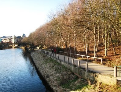 River Wear approaching the centre of Durham City Durham City