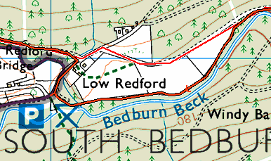 Route deviation near Low Retford Wood Route deviation