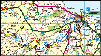 Map of the Scaling Dam-Whitby area