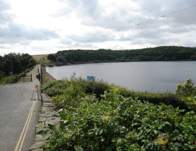 Start of the walk at Ogden Water Ogden Water