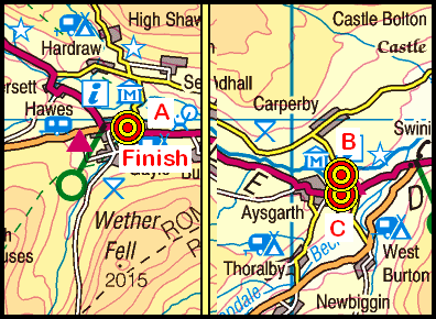 Map of the Aysgarth-Hawes areaid=