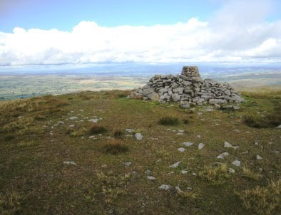 First major climb over: Wild Boar Fell Trig Point on Wild Boar Fell
