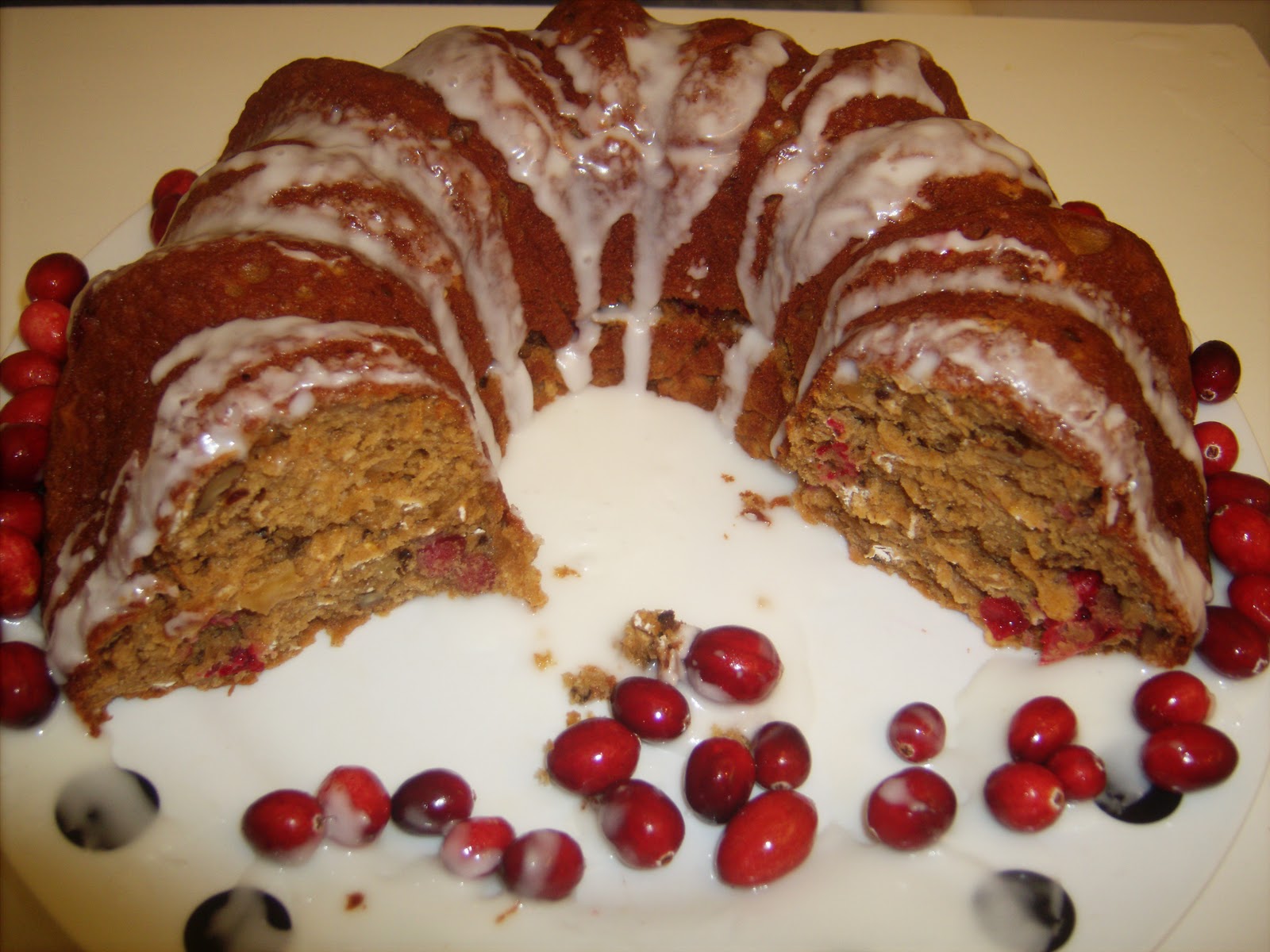 Cookbook SundaysCranberry Oatmeal Walnut Cake