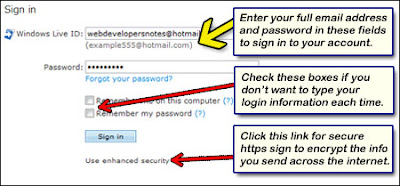 Halaman Sign In Hotmail www.hotmail.com mail.live