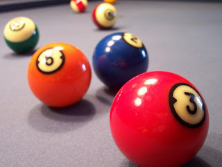Macro pool billiards three ball two ball five ball