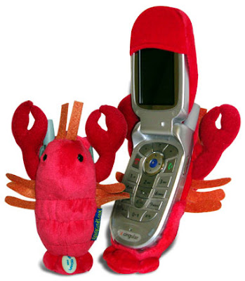 Cute lobster flip cell phone cover