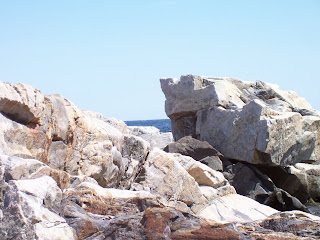 White rocks and the Atlantic Ocean