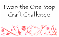 Jeg vant :-) One stop craft challenge